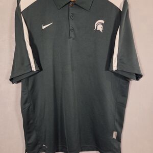 Nike Michigan State Spartans Dri-FIT polo shirt in green (K351)